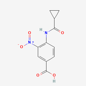 4-Cyclopropanecarbonylamino-3-nitro-benzoic acid