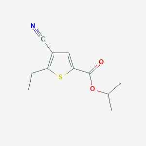 molecular formula C11H13NO2S B8349799 Isopropyl 4-cyano-5-ethylthiophene-2-carboxylate 