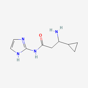 molecular formula C9H14N4O B8349806 3-amino-3-cyclopropyl-N-(1H-imidazol-2-yl)-propionamide 