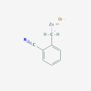 molecular formula C8H6BrNZn B8349807 2-Cyano-benzylzinc bromide 