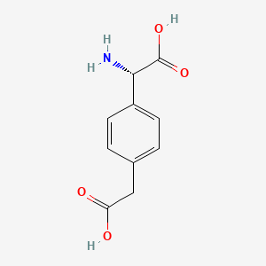 molecular formula C10H11NO4 B8349814 (S)-alpha-amino-p-carboxymethylphenylacetic acid 