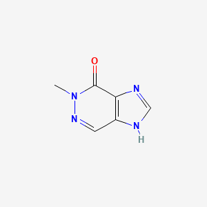 molecular formula C6H6N4O B8349823 5-Methyl-1,5-dihydroimidazo[4,5-d]pyridazin-4-one 