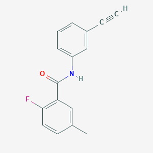molecular formula C16H12FNO B8349837 N-(3-ethynylphenyl)-2-fluoro-5-methylbenzamide 