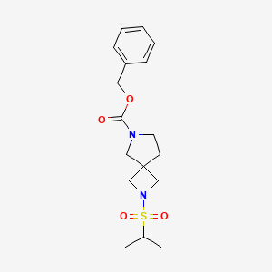 molecular formula C17H24N2O4S B8349839 Benzyl 2-isopropylsulfonyl-2,6-diazaspiro[3.4]octane-6-carboxylate 