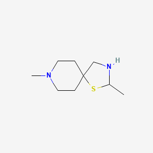 molecular formula C9H18N2S B8349860 2,8-Dimethyl-1-thia-3,8-diazaspiro[4.5]decane 