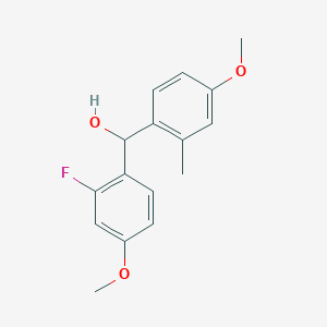 (2-Fluoro-4-methoxyphenyl)(4-methoxy-2-methylphenyl)methanol