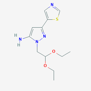 1-(2,2-Diethoxyethyl)-3-(1,3-thiazol-5-yl)-1H-pyrazole-5-amine