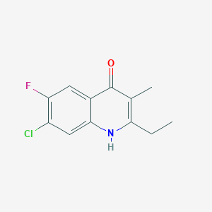 2-Ethyl-3-methyl-4-hydroxy-6-fluoro-7-chloroquinoline