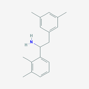 molecular formula C18H23N B8350008 2-(3,5-Dimethylphenyl)-1-(2,3-dimethylphenyl)-ethylamine 