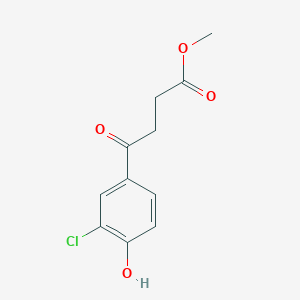 molecular formula C11H11ClO4 B8350123 Methyl 3-(3-chloro-4-hydroxybenzoyl)propionate 