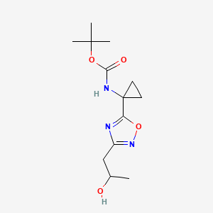 {1-[3-(2-Hydroxy-propyl)-1,2,4-oxadiazol-5-yl]-cyclopropyl}-carbamic acid tert-butyl ester