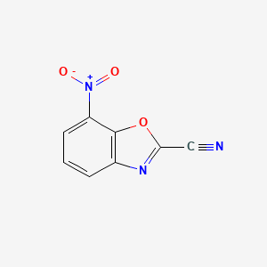 molecular formula C8H3N3O3 B8350143 2-Cyano-7-nitro-benzoxazole 