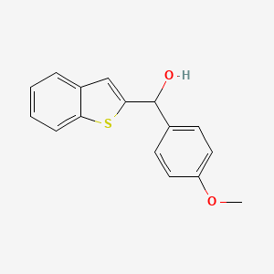 molecular formula C16H14O2S B8350162 a-(2-Benzo[b]thienyl)-4-methoxybenzyl alcohol 