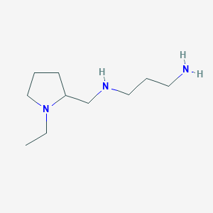molecular formula C10H23N3 B8350168 3-[(1-Ethyl-pyrrolidin-2-ylmethyl)-amino]-propyl amine CAS No. 867008-69-3