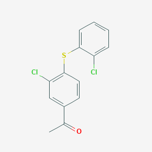 3'-Chloro-4'-[(2-chlorophenyl)thio]acetophenone