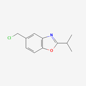 molecular formula C11H12ClNO B8350189 5-Chloromethyl-2-isopropyl benzoxazole 