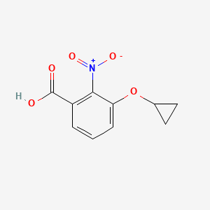 molecular formula C10H9NO5 B8350210 3-Cyclopropoxy-2-nitrobenzoic acid 