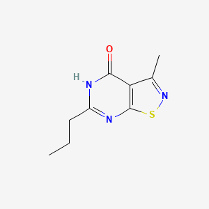 molecular formula C9H11N3OS B8350214 3-methyl-6-propyl-5H-isothiazolo[5,4-d]pyrimidin-4-one 