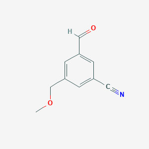 molecular formula C10H9NO2 B8350253 3-Formyl-5-methoxymethyl-benzonitrile 