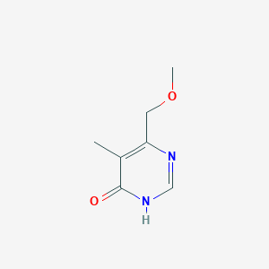 molecular formula C7H10N2O2 B8350289 4-Methoxymethyl-5-methyl-6-hydroxypyrimidine 