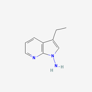 molecular formula C9H11N3 B8350303 3-Ethyl-pyrrolo[2,3-b]pyridin-1-ylamine 