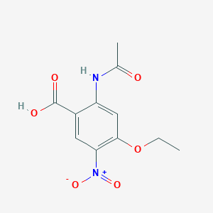 molecular formula C11H12N2O6 B8350325 2-Acetylamino-4-ethoxy-5-nitro-benzoic acid 