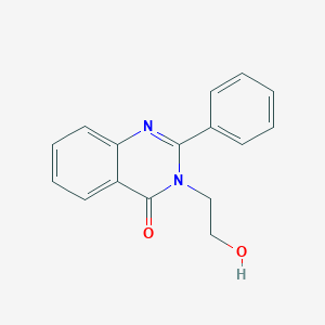 molecular formula C16H14N2O2 B8350371 3-(2-Hydroxyethyl)-2-phenyl-quinazolin-4-one 