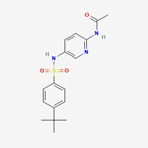 molecular formula C17H21N3O3S B8350374 N-[5-(4-tert-Butyl-benzenesulfonylamino)-pyridin-2-yl]-acetamide 