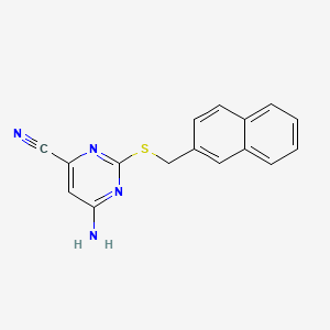 6-Amino-2-(2-naphthylmethylsulfanyl)pyrimidine-4-carbonitrile