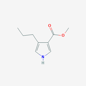 molecular formula C9H13NO2 B8350443 Methyl 4-propyl-1H-pyrrole-3-carboxylate 