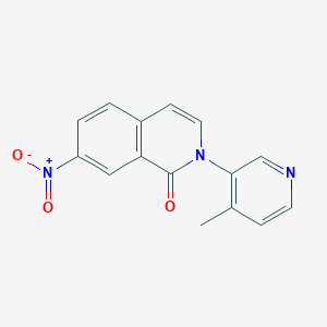 molecular formula C15H11N3O3 B8350455 2-(4-Methyl-pyridin-3-yl)-7-nitro-2H-isoquinolin-1-one 