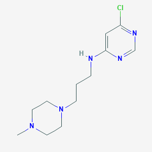 molecular formula C12H20ClN5 B8350469 (6-Chloro-pyrimidin-4-yl)-[3-(4-methyl-piperazin-1-yl)-propyl]-amine 