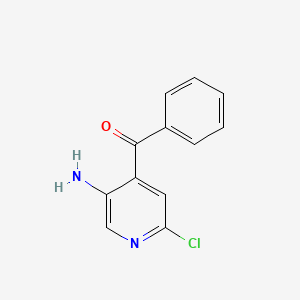 molecular formula C12H9ClN2O B8350473 (5-Amino-2-chloro-pyridin-4-yl)-phenyl-methanone 