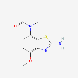 molecular formula C11H13N3O2S B8350476 N-(2-amino-4-methoxy-benzothiazol-7-yl)-N-methyl-acetamide 