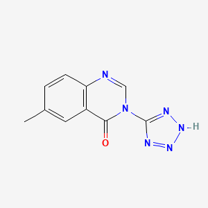 molecular formula C10H8N6O B8350479 6-methyl-3-(1H-tetrazol-5-yl)-4(3H)-quinazolinone 