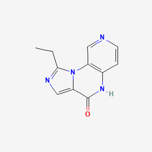 molecular formula C11H10N4O B8350504 1-Ethylimidazo[1,5-a]pyrido[4,5-e]pyrazine-4(5H)-one 