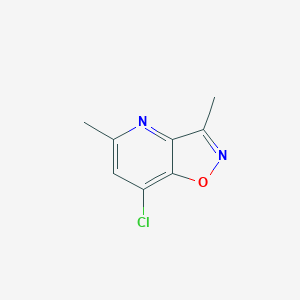 molecular formula C8H7ClN2O B8350563 7-Chloro-3,5-dimethylisoxazolo[4,5-b]pyridine CAS No. 953045-37-9