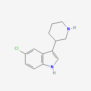 molecular formula C13H15ClN2 B8350566 5-chloro-3-piperidine-3-yl-1H-indole 