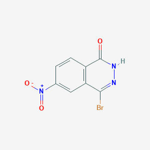molecular formula C8H4BrN3O3 B8350574 6-nitro-4-bromo-2H-phthalazin-1-one 
