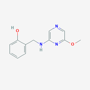 molecular formula C12H13N3O2 B8350592 2-[(6-Methoxypyrazin-2-ylamino)methyl]phenol 