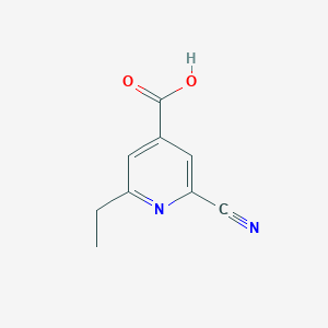 molecular formula C9H8N2O2 B8350633 2-Ethyl-6-cyano-4-pyridinecarboxylic acid 