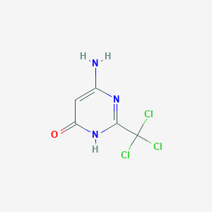 molecular formula C5H4Cl3N3O B8350655 6-Amino-4-Hydroxy-2-Trichloromethylpyrimidine 