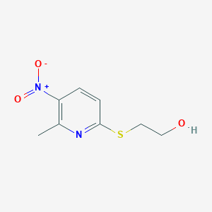 molecular formula C8H10N2O3S B8350666 2-(6-Methyl-5-nitro-pyridin-2-ylsulfanyl)-ethanol 