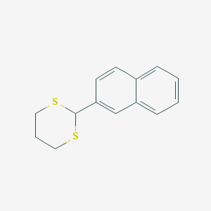 molecular formula C14H14S2 B8350679 2-(Naphthalen-2-yl)-1,3-dithiane CAS No. 57009-73-1