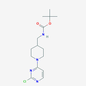 molecular formula C15H23ClN4O2 B8350687 Tert-butyl ((1-(2-chloropyrimidin-4-yl)piperidin-4-yl)methyl)carbamate 