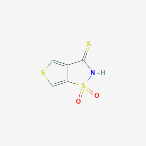 molecular formula C5H3NO2S3 B8350725 thieno[3,4-d]isothiazole-3(2H)-thione 1,1-dioxide 