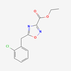 molecular formula C12H11ClN2O3 B8350778 Ethyl 5-(2-chlorobenzyl)-1,2,4-oxadiazole-3-carboxylate 
