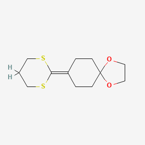 molecular formula C12H18O2S2 B8350845 8-[1,3]Dithian-2-ylidene-1,4-dioxa-spiro[4,5]decane 