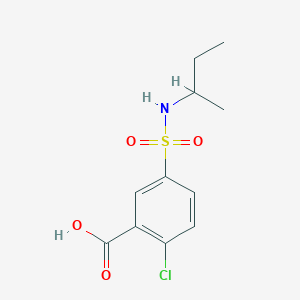 molecular formula C11H14ClNO4S B8350875 5-[N-(2-butyl)-sulfamoyl]-2-chloro-benzoic acid 