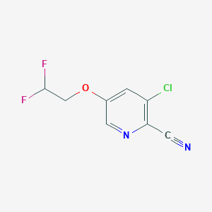 molecular formula C8H5ClF2N2O B8350890 2-Pyridinecarbonitrile, 3-chloro-5-(2,2-difluoroethoxy)- 